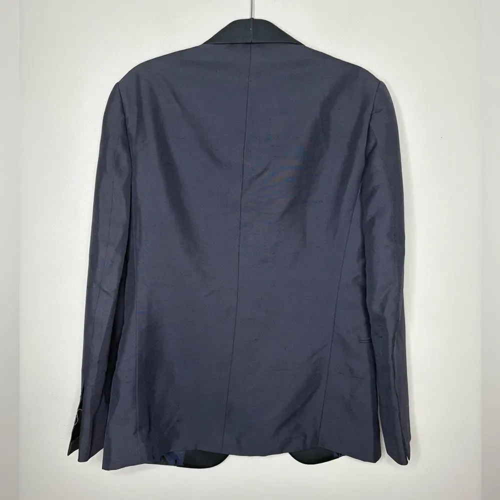 Ralph Lauren Purple Label Kent Single-Breased Shawl Collar Silk Blazer